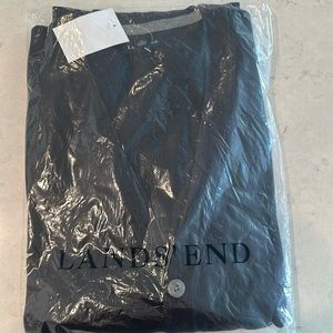 Lands' End Men's Fine Gauge Supima Cotton V-Neck Cardigan Sweater